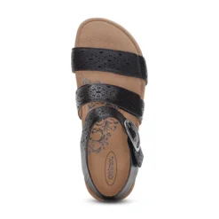 Aetrex Women's Lilly Cutout Black