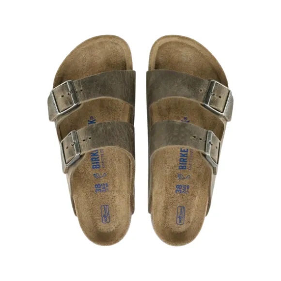 Birkenstock Arizona Soft Footbed Oiled Leather Faded Khaki