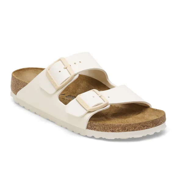 Birkenstock Women's Arizona Birko-Flor Patent Offwhite/Eggshell