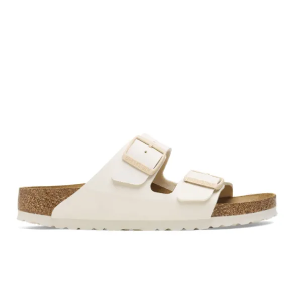 Birkenstock Women's Arizona Birko-Flor Patent Offwhite/Eggshell