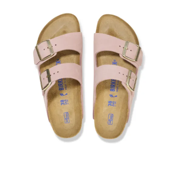 Birkenstock Women's Arizona Soft Footbed Nubuck Leather Pink