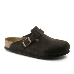 Birkenstock Women's Boston Soft Footbed Suede Leather Mocha