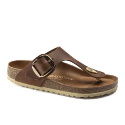 Birkenstock Women's Gizeh Big Buckle Oiled Leather Cognac