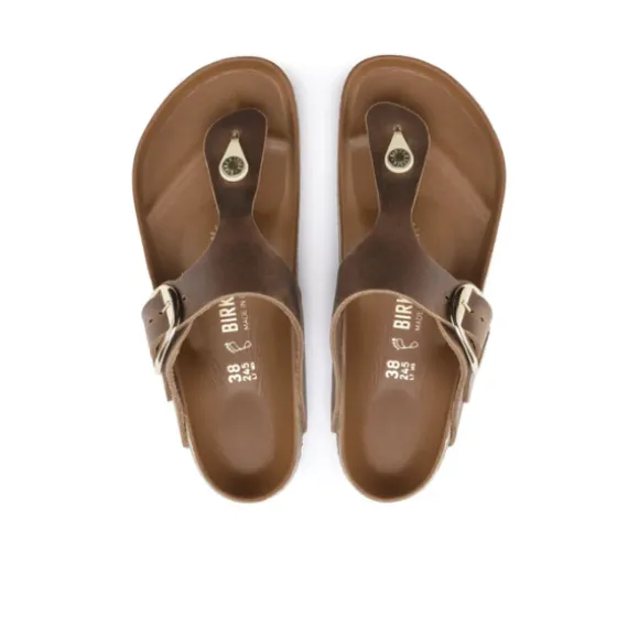 Birkenstock Women's Gizeh Big Buckle Oiled Leather Cognac