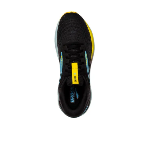 Brooks Men's Ghost 16 Black/Blue/Yellow