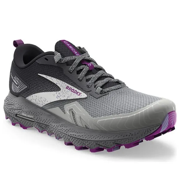 Brooks Women's Cascadia 17 Oyster/Blackened Pearl/Purple