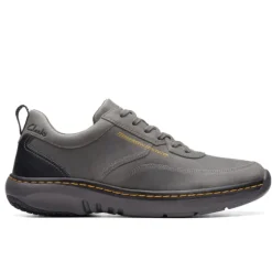 Clarks Men's Pro Lace Dark Grey Leather
