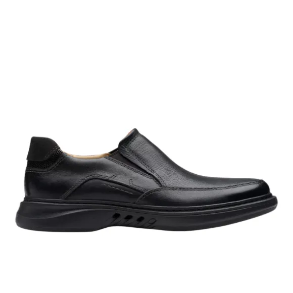 Clarks Men's Un Briley Step Leather Wide Black