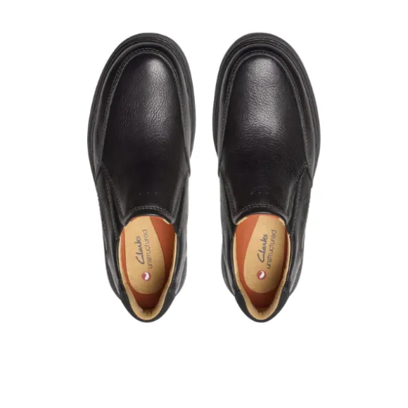 Clarks Men's Un Briley Step Leather Wide Black