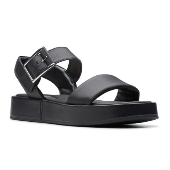 Clarks Women's Alda Strap Black Leather