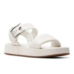 Clarks Women's Alda Strap Off White Leather