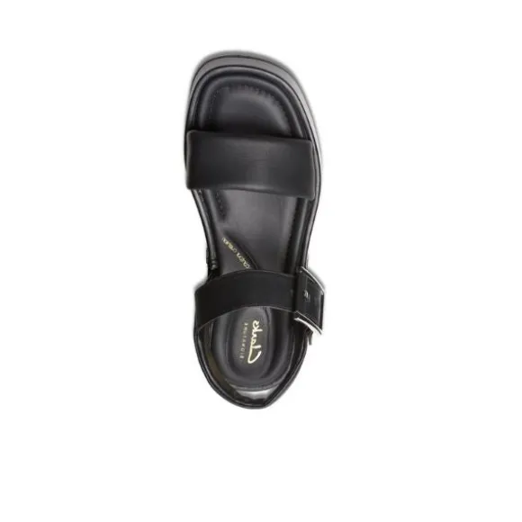 Clarks Women's Alda Strap Black Leather
