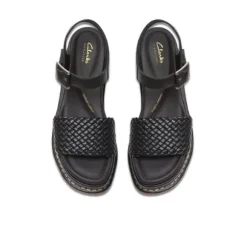 Clarks Women's Kimmei Bay Leather Platform Black