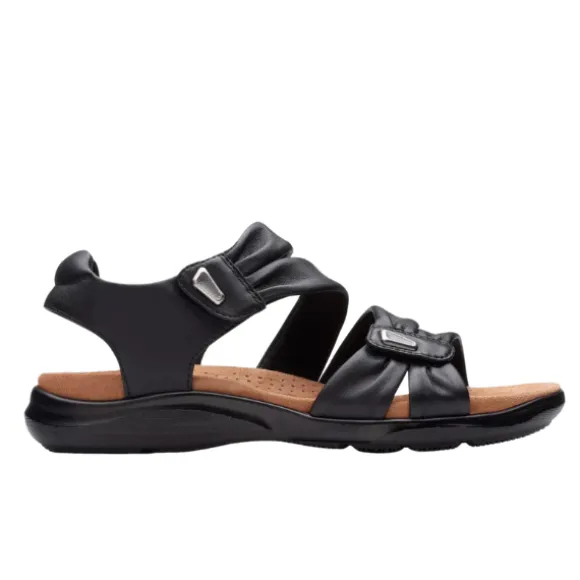 Clarks Women's Wide Kitly Ave Black Leather