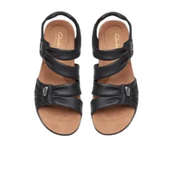 Clarks Women's Wide Kitly Ave Black Leather
