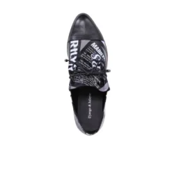 Django & Juliette Women's Kotty News Print Leather