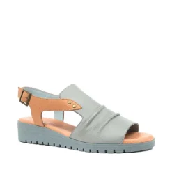 Django & Juliette Women's Madis Steel Leather Gray/Tan