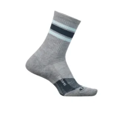 Feetures Unisex Trail Max Cushion Mini Crew Grey