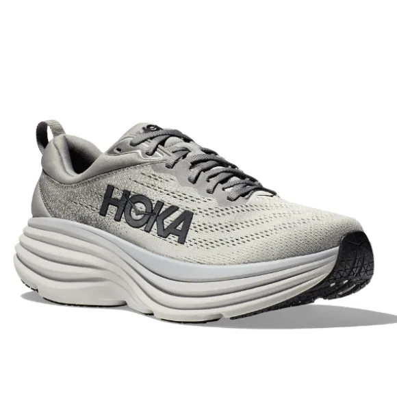 HOKA Men's Bondi 8 Wide Sharkskin/Harbor Mist