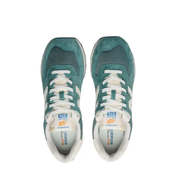 New Balance Unisex's 574 New Spruce/Sea Salt