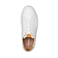 Olukai Men's Lae‘ahi Lī ‘Ili Leather Sneaker White