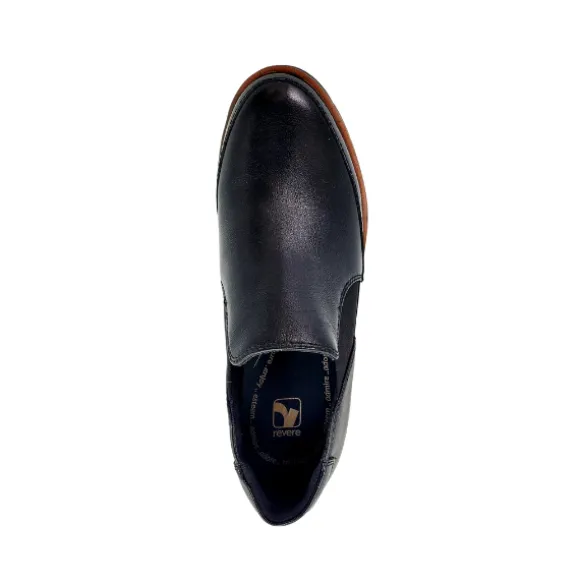 Revere Women's Mykonos Wedge Loafer Black