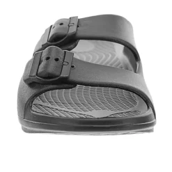 Sovella Women's Buckle Slide Black