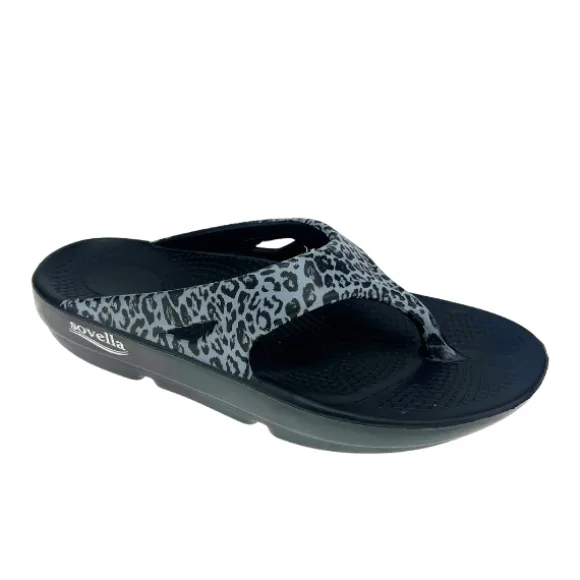 Sovella Women's PF Thong Black/Leopard